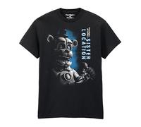 Five Nights at Freddy’s Sister Location Black T-Shirt - Official Licensed Adult Tee | Horror Game Graphic Shirt | Unisex Fit (UK, Alpha, XXL, Regular, Regular)