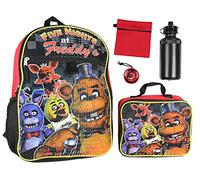 Five Nights At Freddy's 16" School Backpack Lunch Box Water Bottle Lunch Kit -5 Piece Set