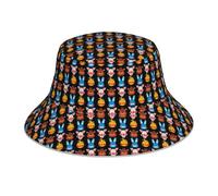 (Five Nights At Freddy's 2_5910) Bucket Hat Reversible Reflective for Men Women - UV50+ Sun Protection Double-Sided Fishing Hat with 360 Safety Strips Summer Outdoor