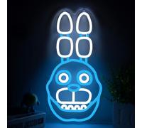 Five Nights at Freddy's Bonnie The Rabbit neon signs for wall decor,LED Neon Lights for Bedroom,birthday、Christmas Gifts for kids 5V Power Adapter 16.1 * 8.7Inch