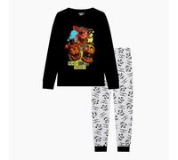 FIVE NIGHTS AT FREDDY'S Boys Pyjamas Set, Offical Licenced FNAF Merchandise, Black, Age 9-10 Years