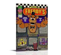 Five Nights at Freddy's Canvas Wall Art Living Modern Family Bedroom Music Movie Cartoon Poster 08x12inch(20x30cm) Frame-style