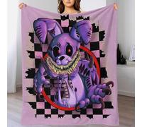 Five Nights at Freddy's Fleece Blanket Throw,Bed Sofa Ultra Soft 3D Printed Anime Flannel Blanket Lightweight Warm Blanket,Home Bedroom Decor Gift for Women Men Kids 40x50inch(100x130cm)