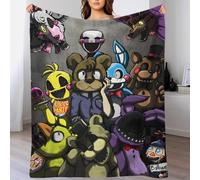 Five Nights at Freddy's Fleece Blanket Throw,Bed Sofa Ultra Soft 3D Printed Anime Flannel Blanket Lightweight Warm Blanket,Home Bedroom Decor Gift for Women Men Kids 70x80inch(180x200cm)