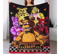 Five Nights at Freddy's Super Soft Blanket,Couch&Bed Lightweight Anime Fleece Throw 3D Design Fluffy Cozy Blanket Bedroom Living Room Decor Gift for Men & Women 80x90inch(200x230cm)