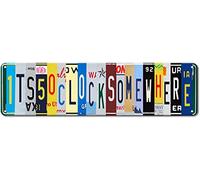 Five O Clock Somewhere Retro Metal Tin Sign For Bar Pub Club Cafe Restaurant Home Kitchen Outdoor Indoor 16 x 4 Inches Funny Kitchen,Decor Funny Bar Signs