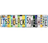 Five O Clock Somewhere Unique Metal,Bar,Diner,Pub,Fun Kitchen Decor Garage Home Wall Decor Poster Retro Vintage 4x16 Inch Tin Sign