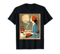 Five O Clock Tea 1905 Red Hair Lady Teatime Teacups Kettle T-Shirt