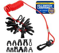 Five Oceans 11-Keys Universal Boat Kill Switch Lanyard for Yamaha, Johnson, Evinrude, Mercury, Honda, Tohatsu, Suzuki, Kawasaki, OMC, and Nissan Kill Switches - FO2437