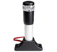 Five Oceans 4-1/2" LED Boat Anchor Light, 2NM All-Round Navigation Pole Light, 10-30V DC, IP65 Waterproof, Polycarbonate Lens & Aluminum Tube, Fixed Base Marine Stern Light - FO5004