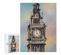 Five Oclock, 500 PCS Wooden Art Puzzle, Mindful Gift for Adults, with A Decorative Finished Picture