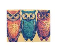 Five Owls Wooden Puzzle 500 Piece Jigsaw Puzzle for Adults Challenging Puzzle for Game Size 15"x20.4"