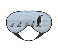 Five Penguins Double Sided Sleep Mask, Adjustable Blackout, Silk-Like Eye Mask for Sleeping,Travel, Soft, Breathable, Lightweight Comfortable Blindfold
