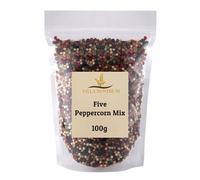 Five Peppercorn Mix 100g (Black peppercorns, Allspice, White Peppercorns, Pink Peppercorns, Green peppercorns) by Villa Nostrum