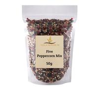 Five Peppercorn Mix 50g (Black peppercorns, Allspice, White Peppercorns, Pink Peppercorns, Green peppercorns) by Villa Nostrum