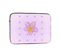 Five-petaled Purple Flowers Printed Laptop Protective Case Portable Laptop Bag Suitable for Everyday Use 17 inch