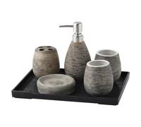 Five-piece Bathroom Handmade Vintage Brushed Ceramic Wash Supplies Set Wedding Decoration