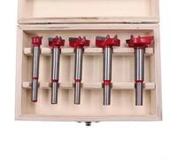 Five-Piece Dowel Drill Bit Set 15mm 20mm 25mm 30mm 35mm for Woodworking Projects Requiring Consistent Depth Accuracy (Standard 5-Pcs)