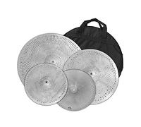 Five Piece Mute Cymbal Set 10"Splash+13"Hi-Hat+16" Crash+20" Ride+Bag For Jazz Drum Set Cymbals for Beginners
