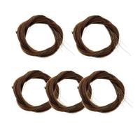 Five Piece Set 7g Violin Bass Bow Ponytail White Black Brown Natural Ponytail Ponytail Violin accessories kit(Brown)