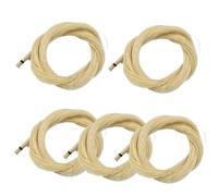 Five Piece Set 7g Violin Bass Bow Ponytail White Black Brown Natural Ponytail Ponytail Violin accessories kit(White)