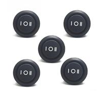 Five Pieces OnOffOn 20mm Round Rocker Switch Automotive SPDT 2 Way Panel Mount 12V 250V 10A UL94V 2 Flame Resistant Polyamide