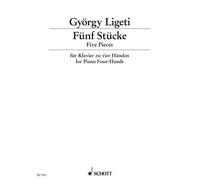 Five Pieces piano (4 hands) (intermediate) Ligeti Schott Music Saddle-wire stitc