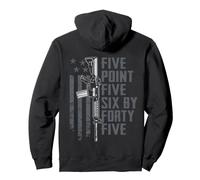 Five Point Five Six 5.56 Ammo AR15 Rifle Owner - ON BACK Pullover Hoodie