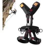 Five-Point Safety Belt - Detachable Fall Harness, Adjustable Work Climbing Gear, Reinforced Safetys Strap System, Multi-Purpose Arborist Harness | for Tree Hunting Roof Maintenance Outdoor Constructio