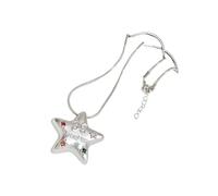 Five Point Star Clavicle Chain Long Chain Pendant Charm Necklace With Dopamine Zircon For Everyday Elegances Dopamine Zircon Star Necklace