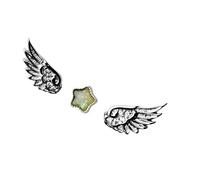 Five Pointed Star Angel Wing Earrings Ear Accessories Jewelry Set for Birthdays and Special Event Small Studs Earrings