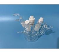 Five-Port Sealed Electrolytic Cell for Redox Reaction Experiments - Available in 50ml, 100ml, 250ml, 300ml, 500ml Sizes(Double Layer 100ml)