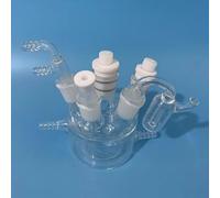 Five-Port Sealed Electrolytic Cell for Redox Reaction Experiments - Single & Double Layer, 50ml to 500ml Glass Cell(Double Layer 50ml)