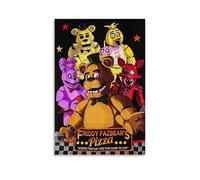 Five Poster Nights Moive At Freddy's Vintage Music Posters for Room Aesthetic Canvas Wall Art Bedroom Decor12x18inch(30x45cm)