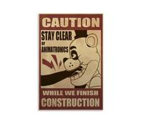 Five Poster Nights Moive At Vintage Freddy's Music Posters for Room Aesthetic Canvas Wall Art Bedroom Decor12x18inch(30x45cm)