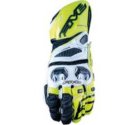 FIVE RFX Race Motorcycle Gloves, white-yellow, size XL for Men