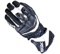 FIVE RFX4 EVO BLACK WHITE VENTED LEATHER RACE SPORTS MOTORCYCLE MOTORBIKE GLOVE