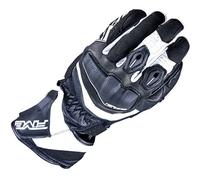 Five RFX4 Evo Motorcycle Motorbike Leather Racing Gloves - Black / White