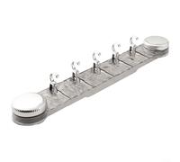 Five rotating hooks suction cup rack for bathroom towel storage, punch setup, compact and sturdy plastic construction suitable for multiple household uses (Transparent gray)