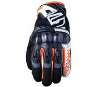 Five RS-C Motorcycle Gloves, black/white/orange, size M