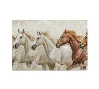 Five Running Horses 1000 Piece Jigsaw Puzzles For Adults Wooden Puzzles For Adults Gifts Home Decor