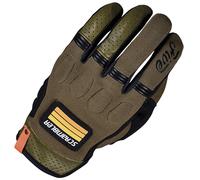 Five Scrambler Motorcycle Motorbike Touchscreen Gloves - Khaki / Black