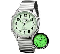 Five Senses Atomic Talking Watch for Seniors - Loud Sound Alarm with Super Luminous Dial - Ideal for Visually Impaired Men & Women - Large Face Watch with Talking Time Feature