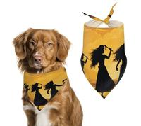 Five Silhouettes of Hawaiian Dance Dog Bandana Triangle Dog Scarf Washable Polyester Dog Bibs Cute Pet Bandana for Medium Large Dogs Puppy and Cats