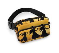 Five Silhouettes of Hawaiian Dance Fanny Pack for Women Men Adjustable Waist Bag Belt Bag for Travel Sports Hiking, style, 20x13cm