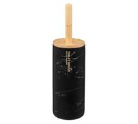 5 five simply smart Five Simply Smart Marble Effect Toilet Brush, Plastic, Black, 10.5 x 38 cm, Bamboo Resin, 10,5 x 38 cm