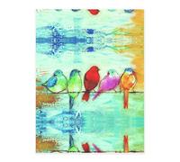 Five Singing Birds A4 Crystal Clear Sticker Sheet,Full-Print Waterproof Pet Decals with 3D Effect,Ideal for Laptops,Glass,Metal,DIY Crafts Home Decor