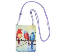 Five Singing Birds Crossbody Phone Bag for Women Men Waterproof Mini Cellphone Purse Wallet Small Crossbody Bags with Adjustable Strap Travel Cell Phone Pouch Belt Pouch