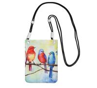 Five Singing Birds Crossbody Phone Bag for Women Men Waterproof Mini Cellphone Purse Wallet Small Crossbody Bags with Adjustable Strap Travel Cell Phone Pouch Belt Pouch