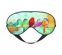 Five Singing Birds Eye Mask Sleep Mask for Men & Women Mask for Sleep with Easy Adjustable Strap Night Eye Cover for Travel